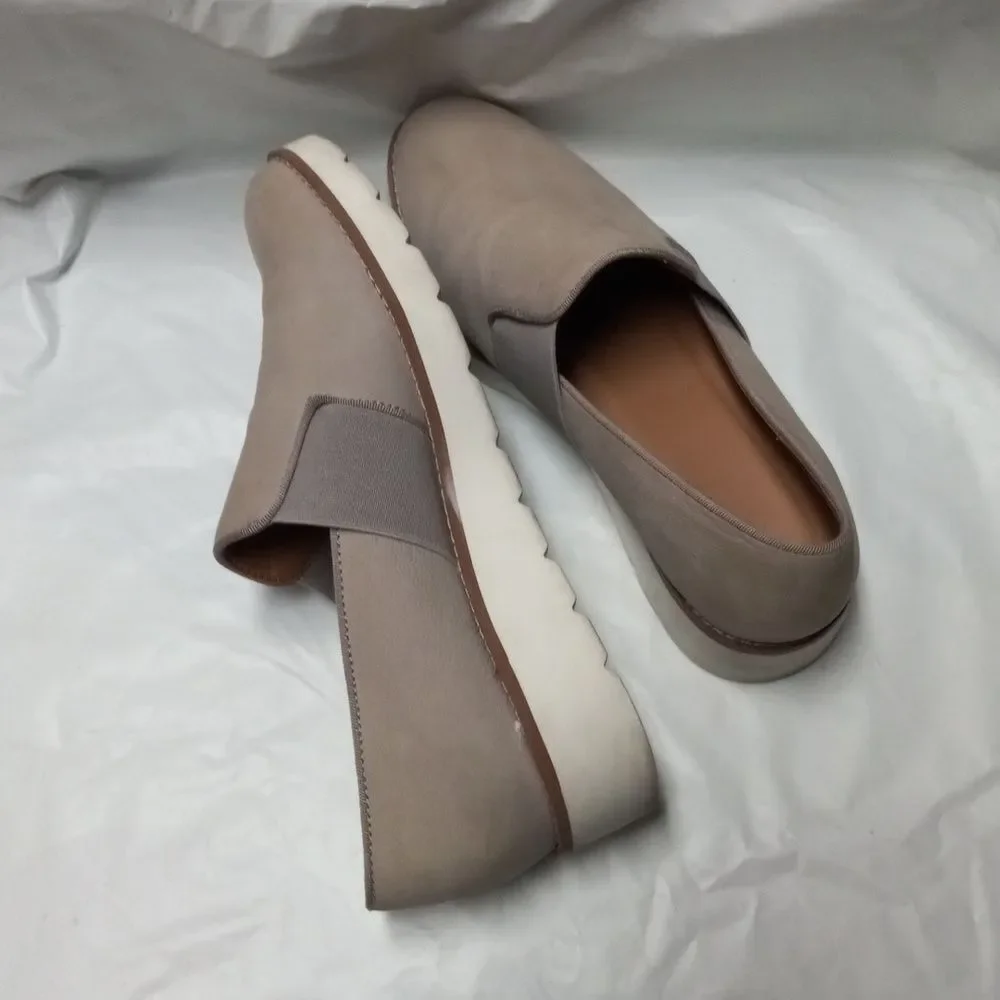 Franco Sarto Shoes Womens 7.5M Hailie 2 Loafers Slip-On Beige Leather Casual